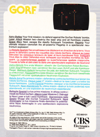 Gorf - Box - Back Image