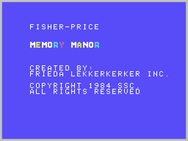 Memory Manor - Screenshot - Game Title Image