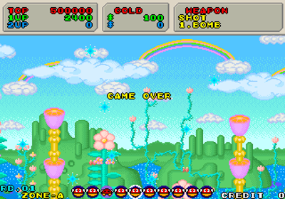 Fantasy Zone II: The Tears of Opa-Opa (System 16C Version) - Screenshot - Game Over Image