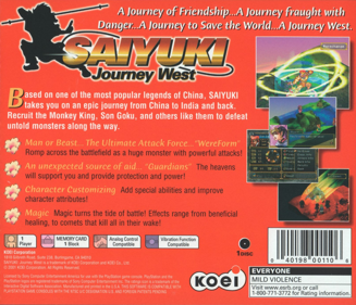 Saiyuki: Journey West - Box - Back Image