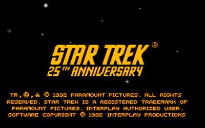 Star Trek: 25th Anniversary - Screenshot - Game Title