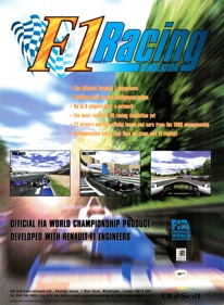 F1 Racing Simulation - Advertisement Flyer - Front