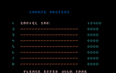 The Karate Kid: Part II: The Computer Game - Screenshot - High Scores