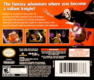 Dragon's Lair - Box - Back Image