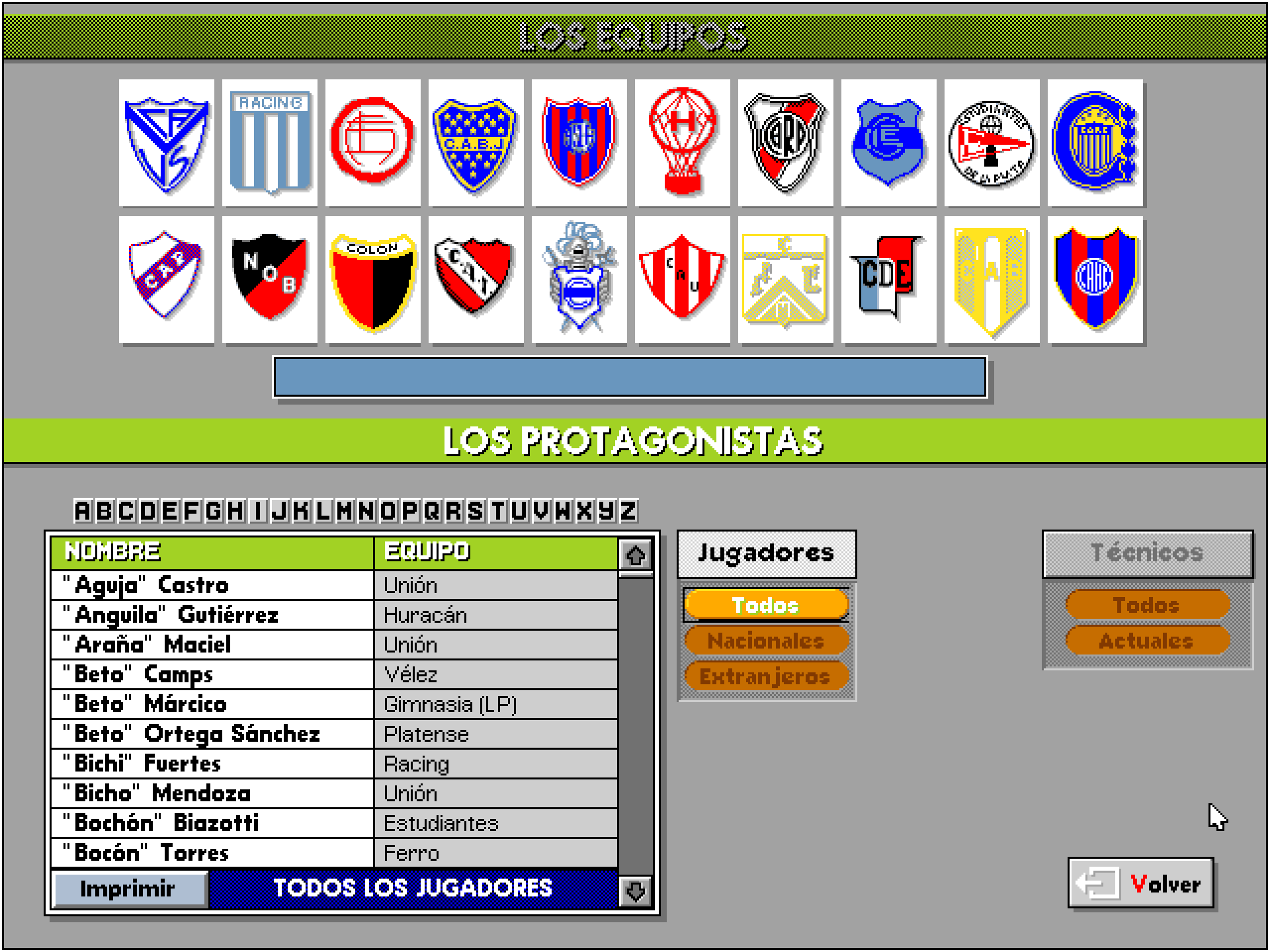 PC Fútbol Argentina 4.0: Apertura '96