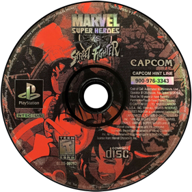 MARVEL　SUPER　HEROES　vs．STREET　FIGHTER CD Sega Saturn Marvel Super Heroes vs Street Fighter SS w/ 4MB