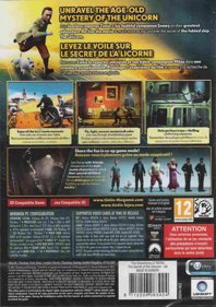 The Adventures of Tintin: The Game - Box - Back