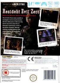 Resident Evil Archives: Resident Evil Zero - Box - Back