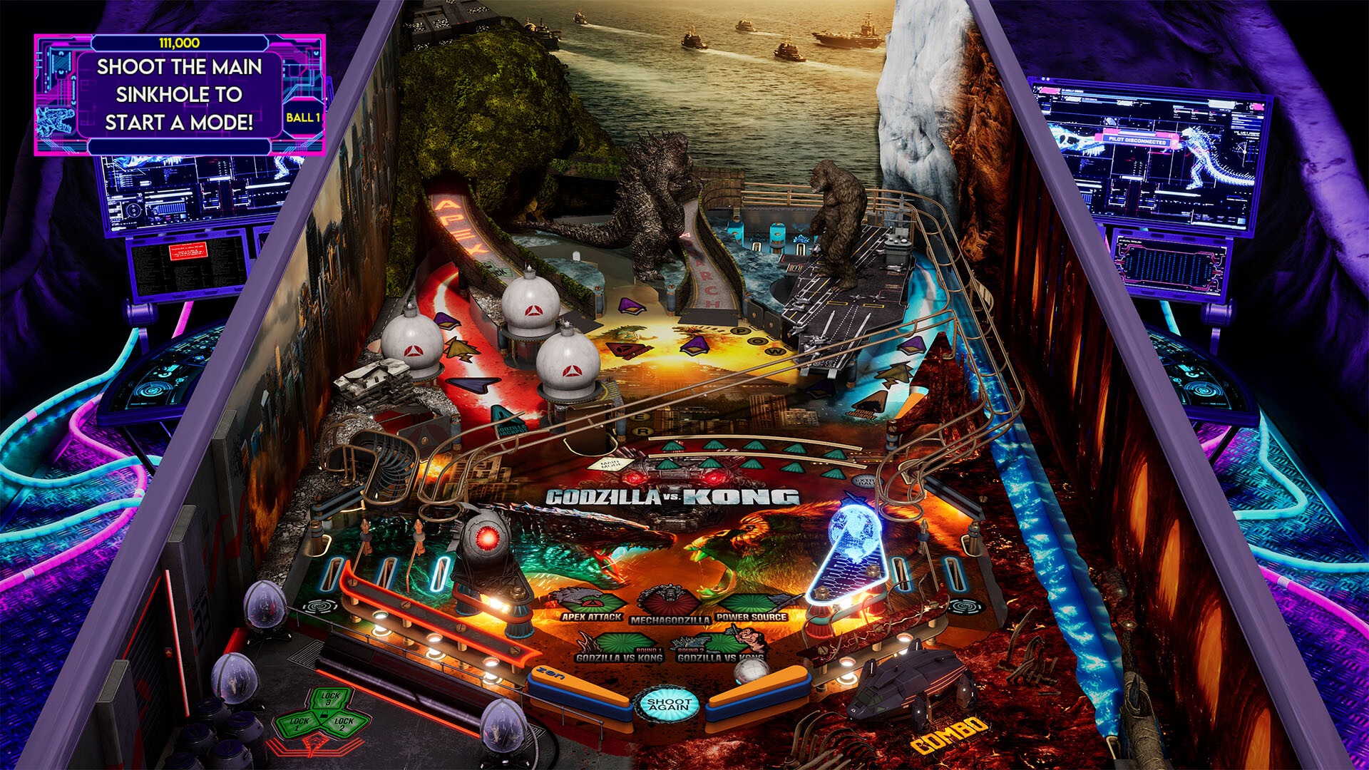 Godzilla vs Kong Pinball