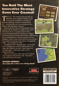 Panzer General - Box - Back