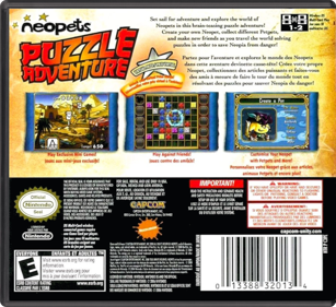 Neopets Puzzle Adventure - Box - Back - Reconstructed