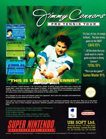 Jimmy Connors Pro Tennis Tour - Advertisement Flyer - Front