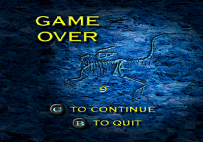 The Lost World: Jurassic Park - Screenshot - Game Over