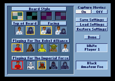 The Software Toolworks' Star Wars Chess - Screenshot - Game Select