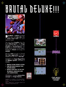 Speedball 2: Brutal Deluxe - Advertisement Flyer - Front