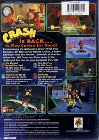 Crash Bandicoot: The Wrath of Cortex - Box - Back