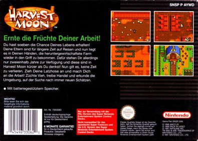 Harvest Moon - Box - Back