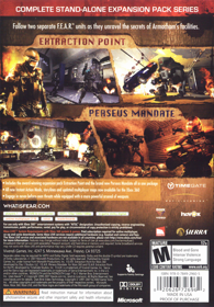 F.E.A.R. Files - Box - Back