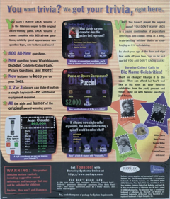 You Don't Know Jack: Volume 2 - Box - Back