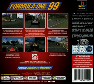 Formula One 99 - Box - Back