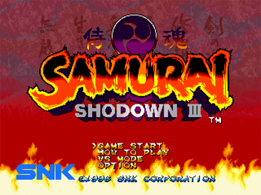 Samurai Shodown III: Blades of Blood - Screenshot - Game Title
