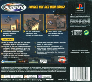 Mat Hoffman's Pro BMX - Box - Back