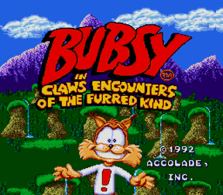Bubsy in: Claws Encounters of the Furred Kind - Screenshot - Game Title