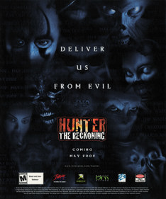 Hunter: The Reckoning - Advertisement Flyer - Front