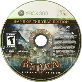Batman: Arkham Asylum: Game of the Year Edition - Disc