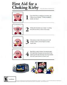 Kirby: Nightmare in Dream Land - Advertisement Flyer - Front