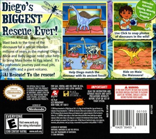 Go, Diego, Go! Great Dinosaur Rescue - Box - Back