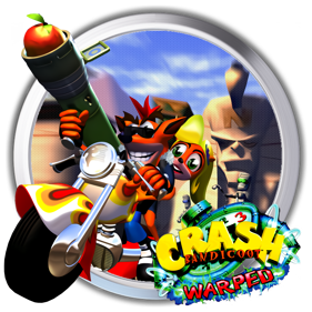 Crash Bandicoot: Warped - Clear Logo