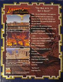 Indiana Jones and the Fate of Atlantis - Box - Back