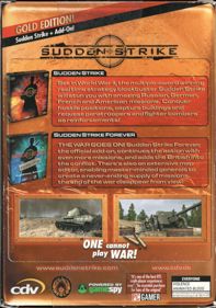 Sudden Strike: Gold Edition!: Sudden Strike + Add-On! - Box - Back