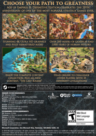 Age of Empires II: Definitive Edition - Box - Back
