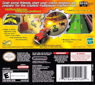 Micro Machines V4 - Box - Back