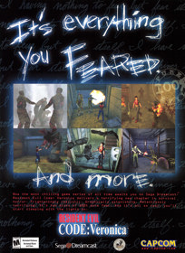 Resident Evil: Code: Veronica - Advertisement Flyer - Front