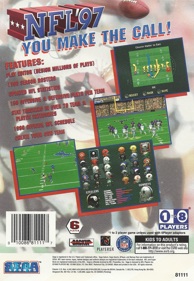 NFL '97 - Box - Back Image