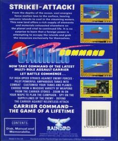 Carrier Command - Box - Back
