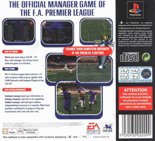 The F.A. Premier League Football Manager 2000 - Box - Back Image