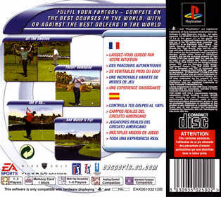 Tiger Woods PGA Tour Golf - Box - Back Image
