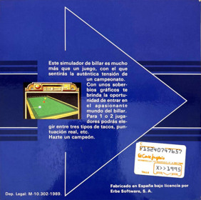 Billiards Simulator - Box - Back