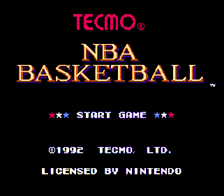 Tecmo NBA Basketball - Screenshot - Game Title