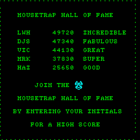 Mouse Trap - Screenshot - High Scores