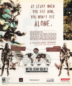 Metal Gear Solid 3: Subsistence - Advertisement Flyer - Front