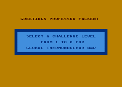 WarGames - Screenshot - Game Select