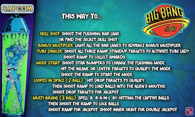 Big Bang Bar - Arcade - Controls Information