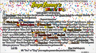 Bugs Bunny's Birthday Ball - Arcade - Controls Information