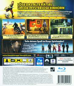 The Adventures of Tintin: The Game - Box - Back