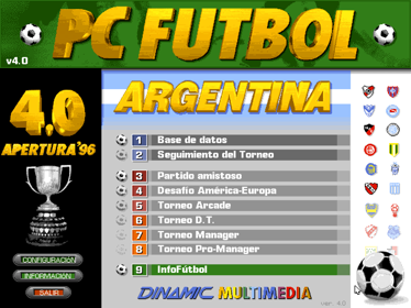 PC Fútbol Argentina 4.0: Apertura '96 - Screenshot - Game Title